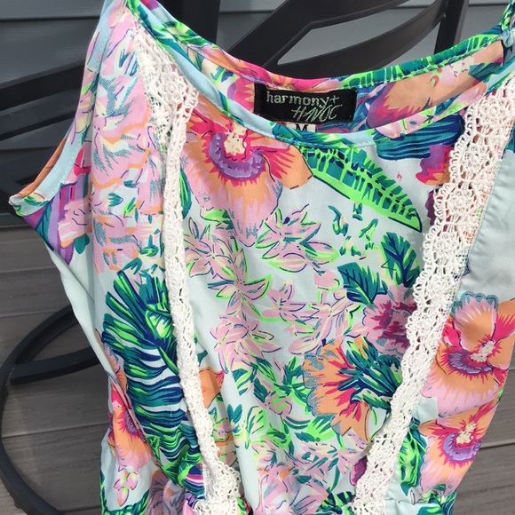 Tropical floral romper - Picture 2 of 3